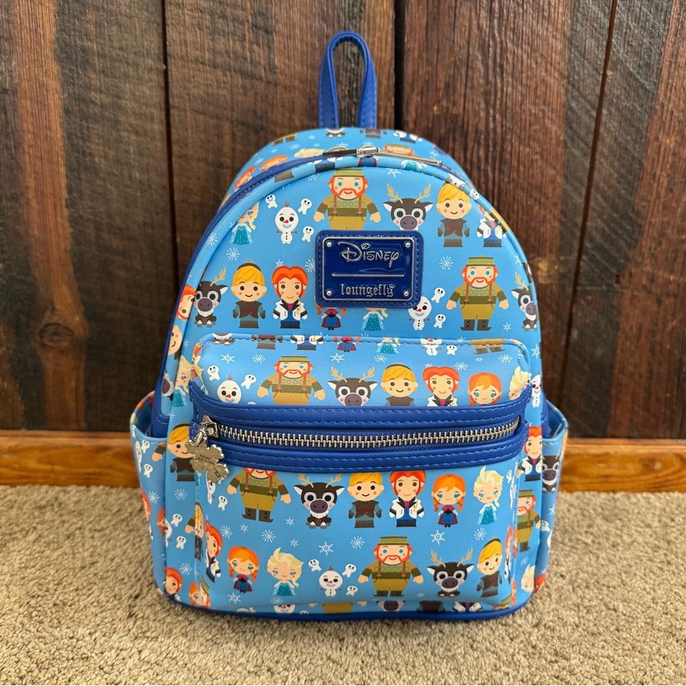 NWT Disney Loungefly Frozen Chibi Backpack - Picture 1 of 5